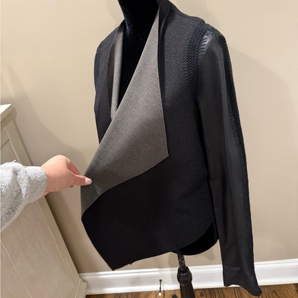 Women’s Anthropologie Stella & Jamie mixed media jacket cardigan- Size Large - Picture 4 of 9